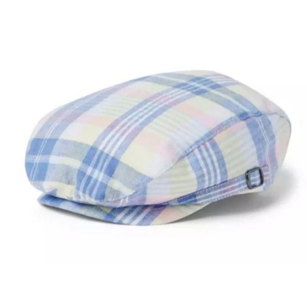 JANIE AND JACK NWT‎ Pastel Plaid Newsboy Cap Size 2-3T Spring Summer Church